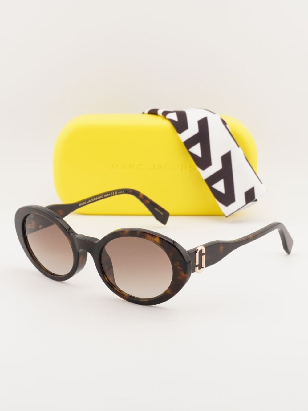 Marc Jacobs MARC 792/F/S 0086 HA Oval Sunglasses - Havana / Brown Gradient